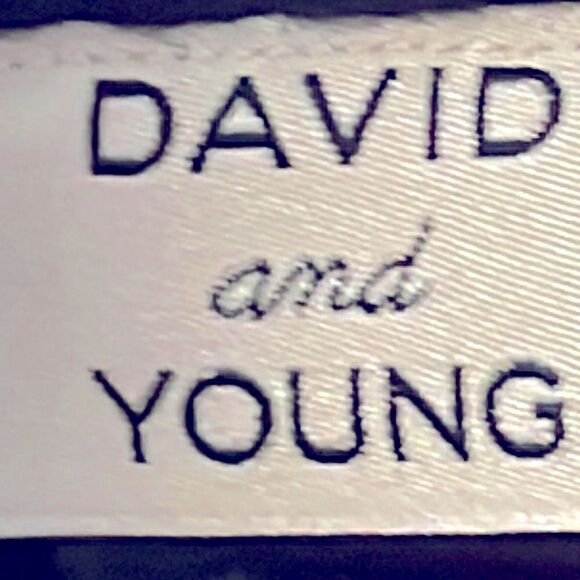 David and Young black laced back open front sweater One Size - Picture 7 of 8